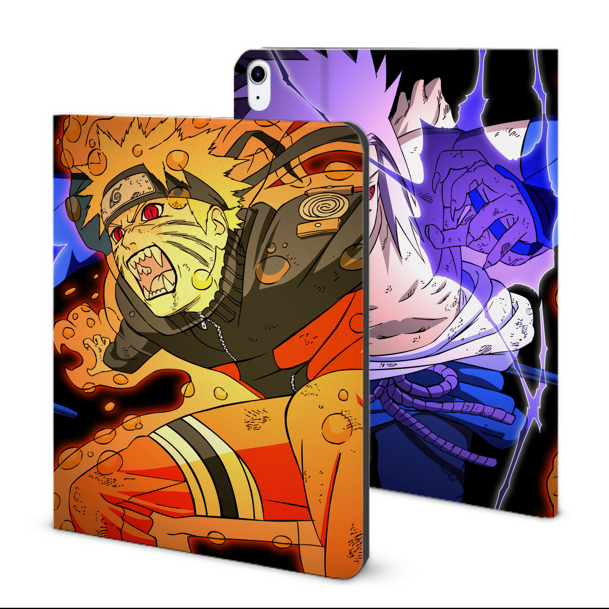 （画像用） NARUTO -ナルト- NARUTO -ナルト- 疾風伝 IPad ケース ブック型 PUレザー TPU 耐衝撃 軽量 薄型 ペン収納なし 全面保護 IPad 各モデル対応